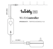 Гирлянда Twinkly PRO Контроллер Pro IP65 WiFi IP65, 1-2х250 ламп (TWPRO400WRLP-BEU)