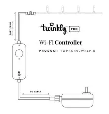 Гірлянда Twinkly PRO Контролер Pro IP65 WiFi IP65, 1-2х250 ламп (TWPRO400WRLP-BEU)