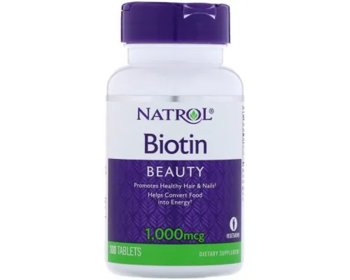 Витамин Natrol Биотин, Biotin, 1000 мкг, 100 таблеток (NTL-05239)