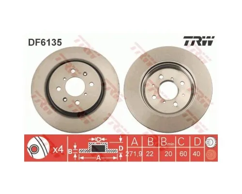 Гальмівний диск TRW DF6135