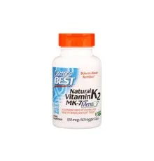 Витамин Doctor's Best Витамин К2 в Форме МК-7, Vitamin K2 as MK-7, 100 мкг, 60 ка (DRB-00334)