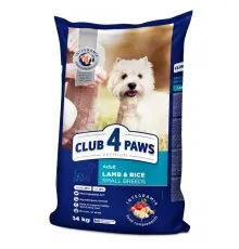 Сухой корм для собак Club 4 Paws Премиум. Для мелких пород – ягненка и рис 14 кг (4820083909580)