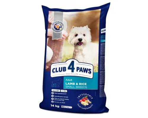 Сухий корм для собак Club 4 Paws Преміум. Для дрібних порід - ягня і рис 14 кг (4820083909580)
