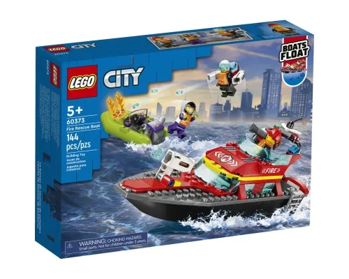 Конструктор LEGO City Лодка пожарной бригады 144 детали (60373)