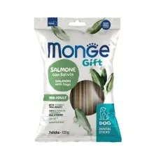 Ласощі для собак Monge Gift Dog Mini лосоcь з шавлією 120 г (8009470085564)