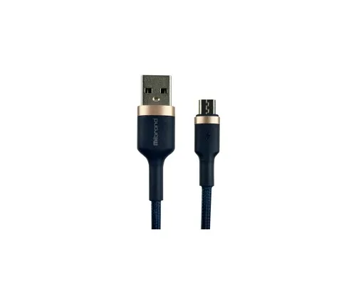 Дата кабель USB 2.0 AM to Micro 5P 1.0m MI-71 2.4A Navy Blue Mibrand (MIDC/71MNB)