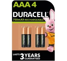 Аккумулятор Duracell AAA HR03 750mAh * 4 (5007331)