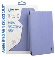 Чехол для планшета BeCover Tri Fold Soft TPU mount Apple Pencil Apple iPad Air 5 (2022) 10.9" Purple (708455)