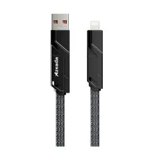 Дата кабель USB 2.0 AM/USB-C to Lightning + Type-C 1.5m PD-B96th Black Proda (PD-B96th-BK)