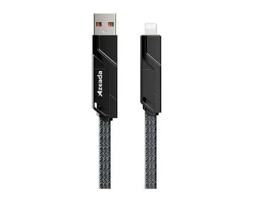 Дата кабель USB-C to USB-C + Lightning + USB-A 1.5m Black Proda (PD-B96th-BK)