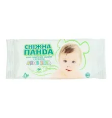 Дитячі вологі серветки Сніжна Панда для немовлят Алое 64 шт. (4820144460463)