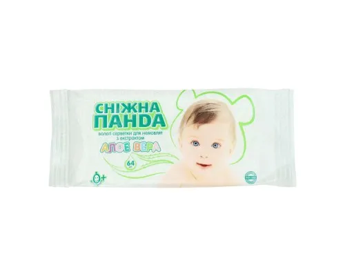 Детские влажные салфетки Сніжна Панда для младенцев Алоэ 64 шт. (4820144460463)