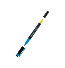 Маркер Axent Highlighter Dual 2-4 мм клиноподібний блакитний+жовтий (2534-02-A)
