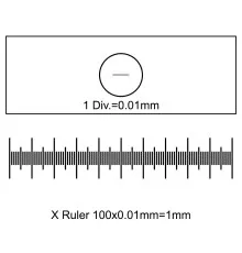 Аксессуар для микроскопов Sigeta Калібрувальна лінійка Slide-1 X 0.01мм (65654)