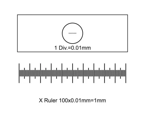 Аксессуар для микроскопов Sigeta Калібрувальна лінійка Slide-1 X 0.01мм (65654)