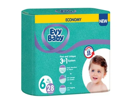 Подгузники Evy Baby XL Twin (16+ кг) 28 шт (8683881000233)