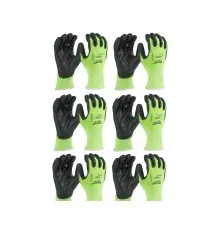 Захисні рукавички Milwaukee Hi-Vis Cut размер L/9, 12 пар (4932492915)