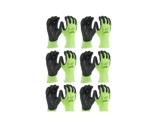 Захисні рукавички Milwaukee Hi-Vis Cut размер L/9, 12 пар (4932492915)