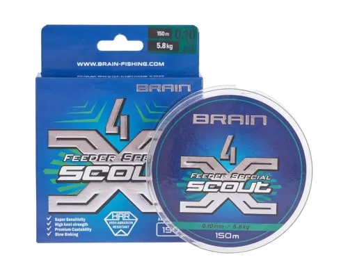 Шнур Brain fishing Scout 4X 150m (camo) 0.080mm 4.4kg (1858.54.79)