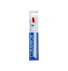 Зубная щетка Curaprox CS 3960 Super Soft Супермягкая D 0.12 мм Голубая с красной щетиной (CS 3960-03)