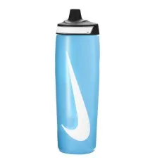 Бутылка для воды Nike Refuel Bottle 24 OZ блакитний, чорний, білий 709 мл N.100.7666.422.24 (887791745286)