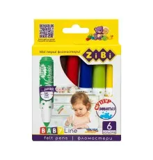 Фломастери ZiBi BABY Line SUPER JUMBO SUPERWASHABLE 6 кольорів (ZB.2816)