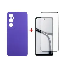 Чохол до мобільного телефона Dengos Realme C65 + Glass Purple (DG-KM-95)