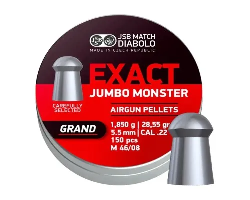 Пульки JSB Exact Jumbo Monster Grand 5,52 мм 1,85 г (150 шт/уп) (546488-150)