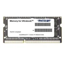 Модуль памяти для ноутбука SoDIMM DDR3L 4GB 1600 MHz Patriot (PSD34G1600L2S)
