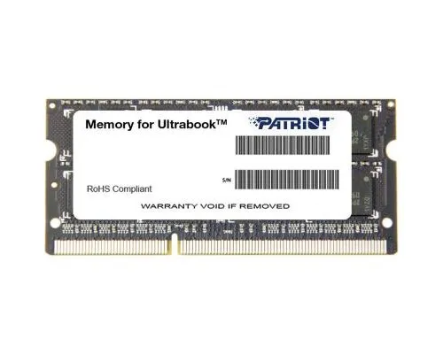 Модуль памяті для ноутбука SoDIMM DDR3L 4GB 1600 MHz Patriot (PSD34G1600L2S)