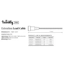 Гирлянда Twinkly PRO Удлинитель кабеля Pro AWG22 PVC кабель, 5м, чорний (TWP-EXT-B)
