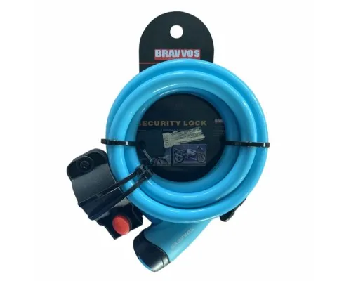 Замок велосипедний Bravvos LOC-065-110 Key 12mm х 1500mm Blue (LCK-033)