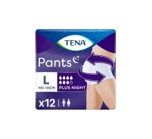 Подгузники для взрослых Tena Pants Plus Night Трусы ночные размер Large 12 шт (7322540839920)