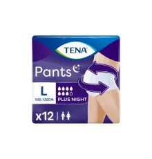 Підгузки для дорослих Tena Pants Plus Night Труси нічні розмір Large 12 шт (7322540839920)