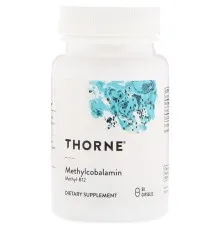 Витамин Thorne Research Метилкобаламин, Methylcobalamin, 1000 мкг, 60 капсул (THR-12502)
