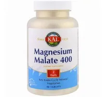 Мінерали KAL Магній Малат, Magnesium Malate, 400 мг, 90 таблеток (CAL-81309)