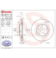 Тормозной диск Brembo 09.A417.11