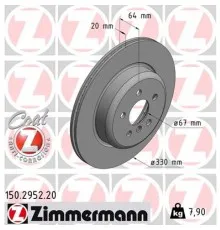 Гальмівний диск ZIMMERMANN 150.2952.20