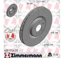 Гальмівний диск ZIMMERMANN 460.1554.20