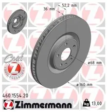 Тормозной диск ZIMMERMANN 460.1554.20