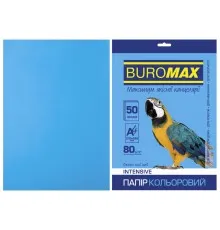 Папір Buromax А4, 80g, INTENSIVE blue, 50sh (BM.2721350-30)