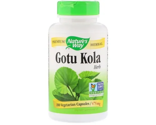 Травы Natures Way Готу Кола, Gotu Kola Herb, 950 mg, 180 Капсул (NWY-14008)