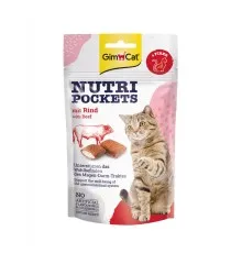 Лакомство для котов GimCat Nutri Pockets Говядина + Солод (Мальт) 60 г (4002064400747)