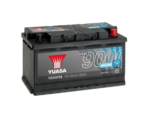 Акумулятор автомобільний Yuasa 12V 80Ah AGM Start Stop Plus Battery (YBX9115)