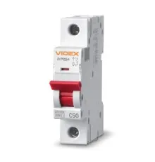 Автоматичний вимикач Videx RS4 RESIST 1п 50А С 4,5кА (VF-RS4-AV1C50)