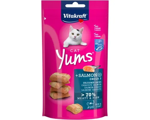 Ласощі для котів Vitakraft Yums лосось і Омега-3 40 г (4008239288233)