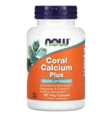Витаминно-минеральный комплекс Now Foods Коралловый Кальций плюс, 1430 мг, Coral Calcium Plus, 100 вегетариа (NOW-01276)