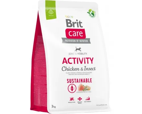 Сухой корм для собак Brit Care Dog Sustainable Activity с курицей и насекомыми 3 кг (8595602559237)