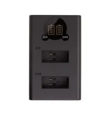 Зарядное устройство для фото PowerPlant GoPro SPCC1B with display 2 slots (CH980253)