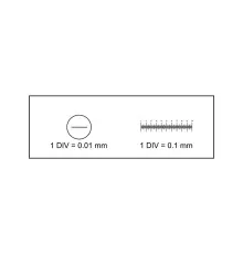 Аксессуар для микроскопов Sigeta Калібрувальна лінійка Slide-7 X 0.01мм, 0.1мм (65668)